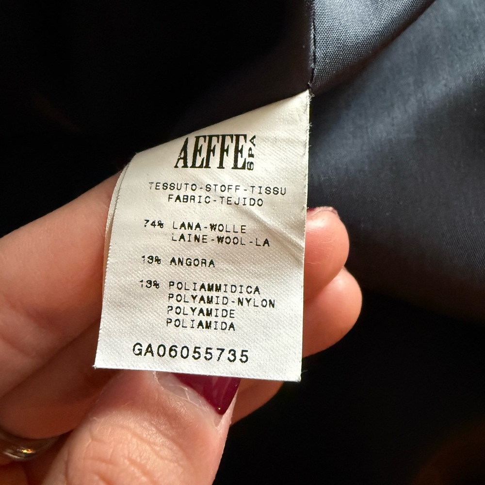 Alberta Ferretti Navy Wool Satin Lined Coat size Small / 4 - Picture 10 of 13